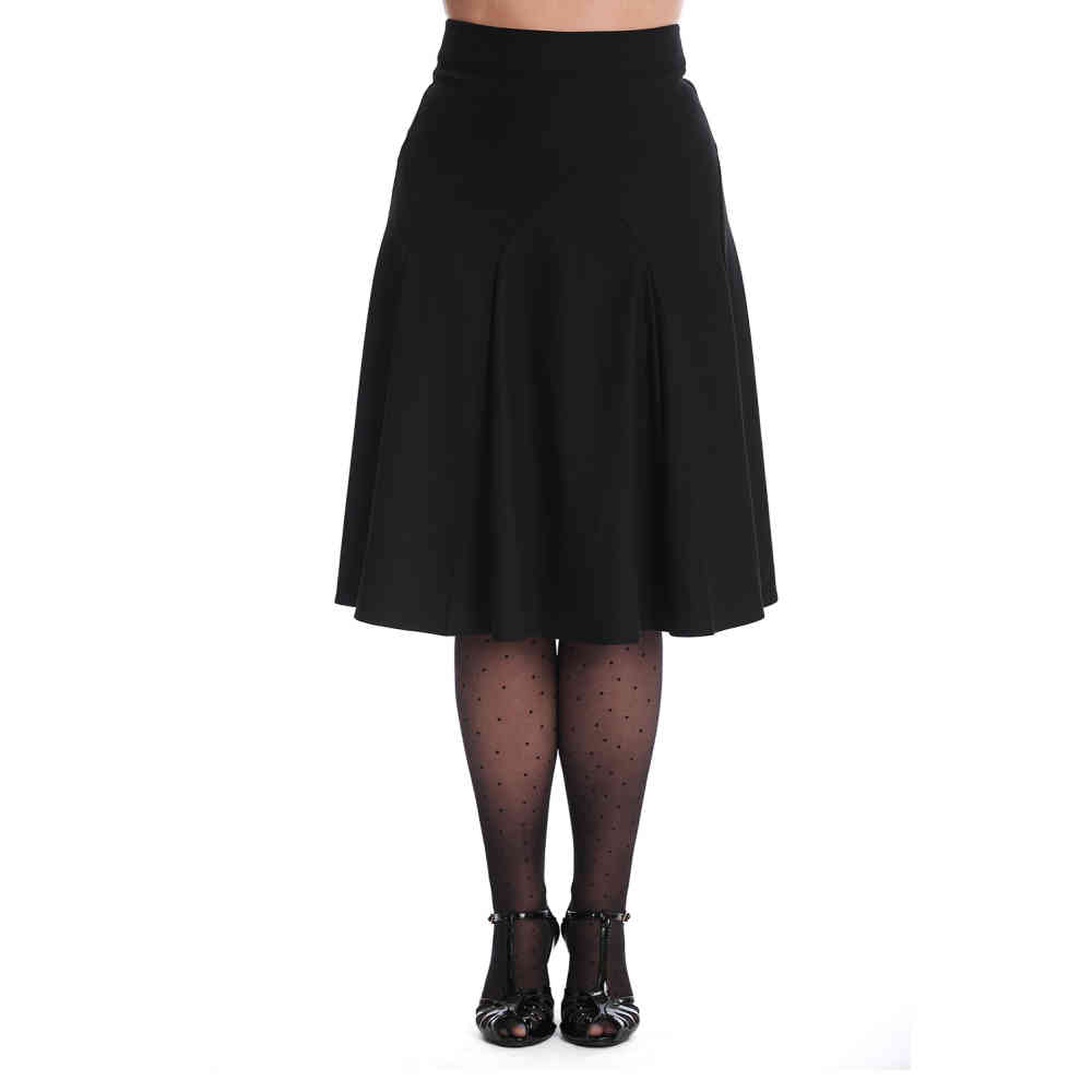 Banned - Carol Classic Panel Detail Rok - Zwart